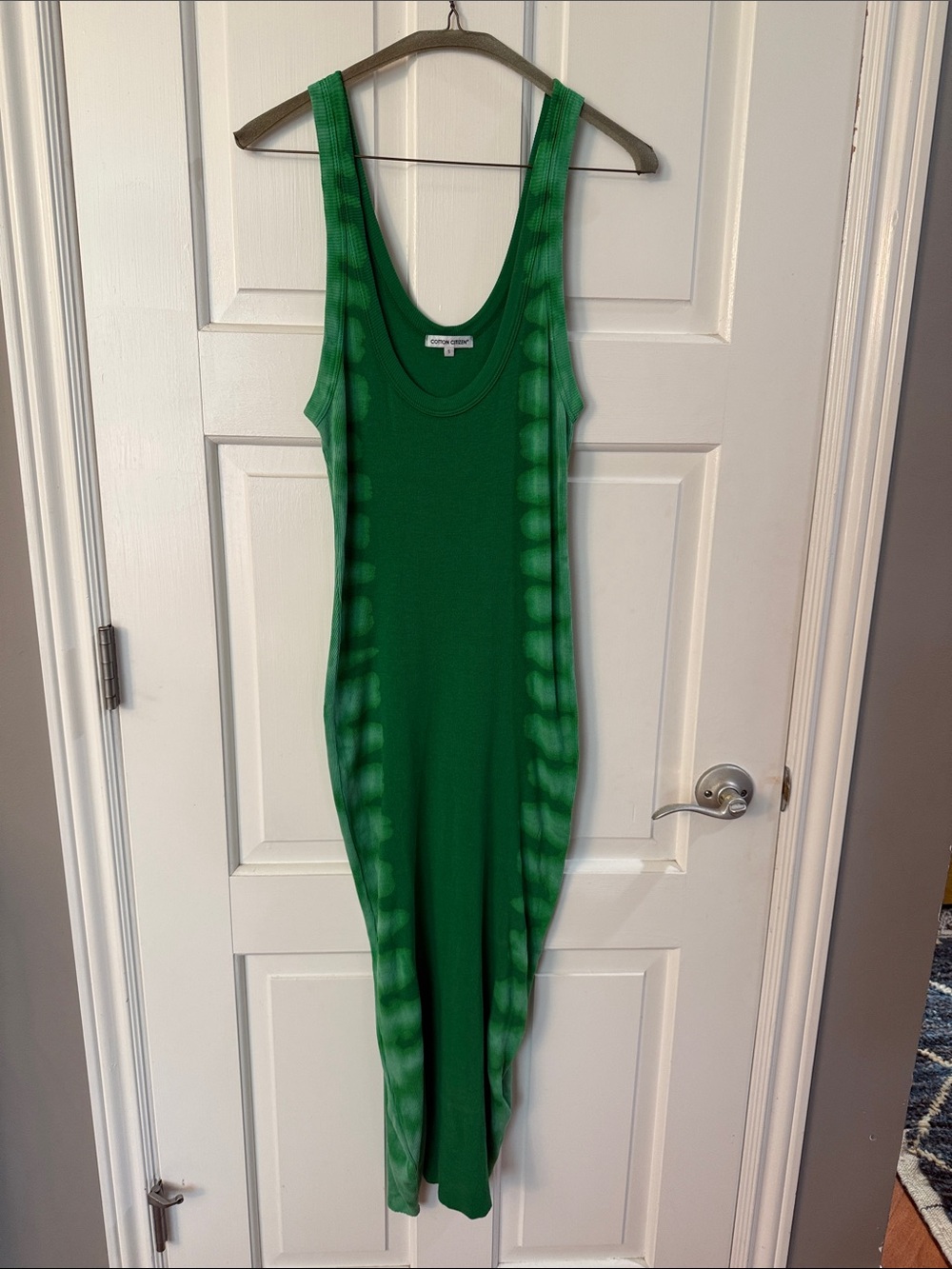 Cotton Citizen Green Sleeveless Midi Tank Dress